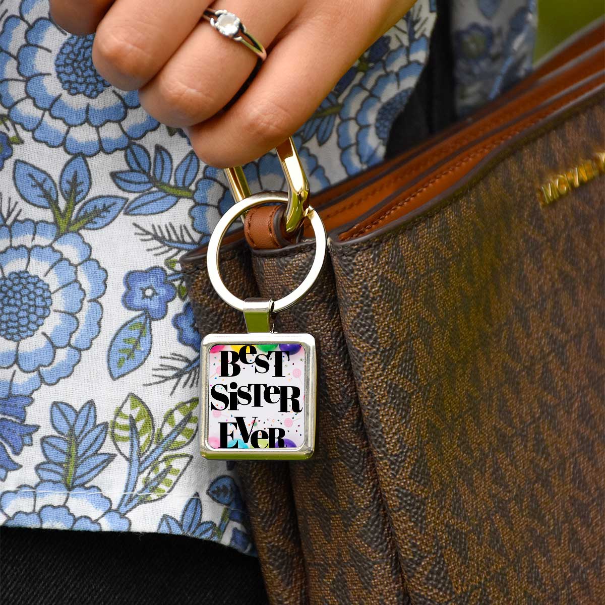 Best Sister Ever Metal Keychain