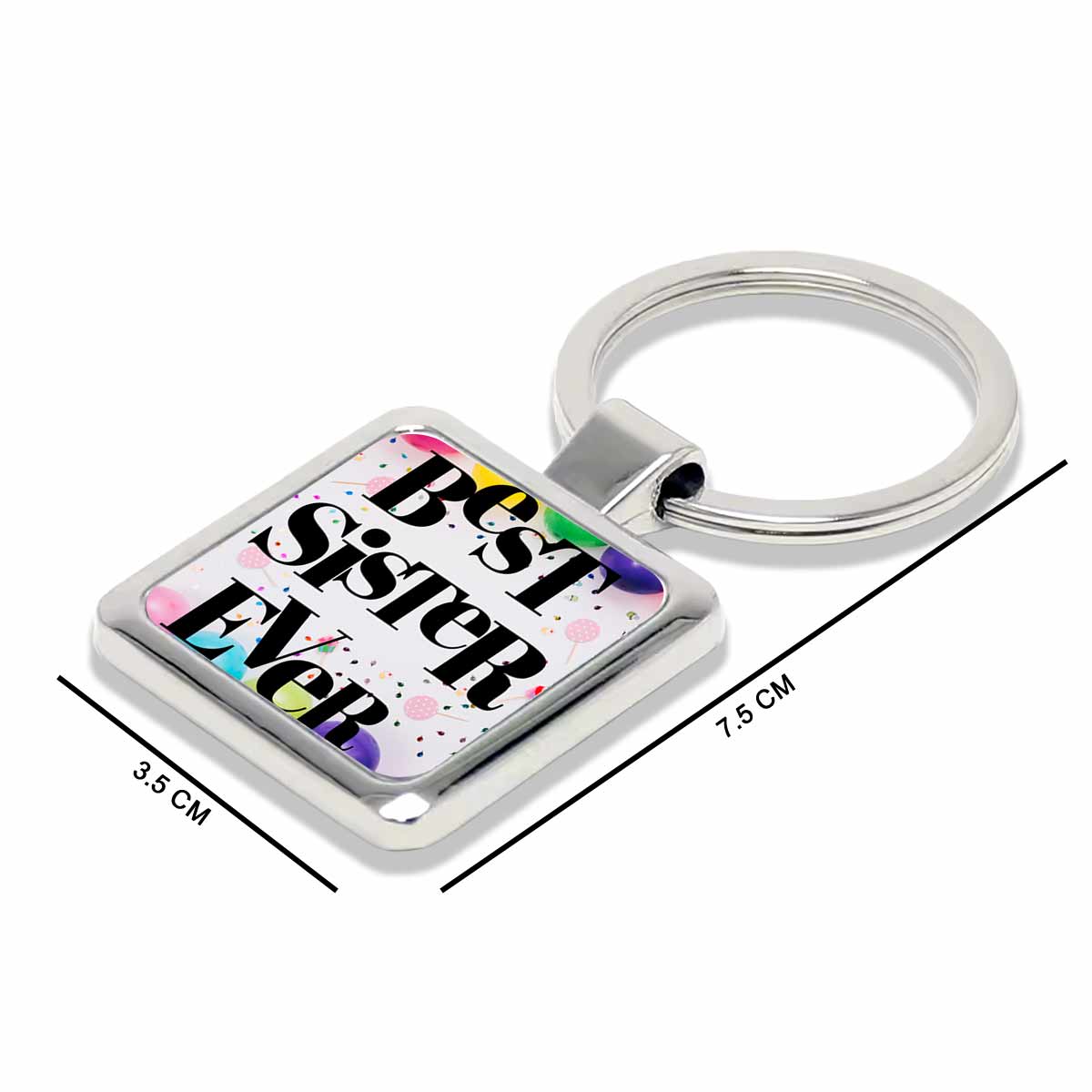 Best Sister Ever Metal Keychain