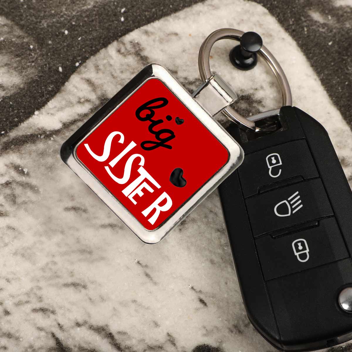 Big Sister Metal Keychain