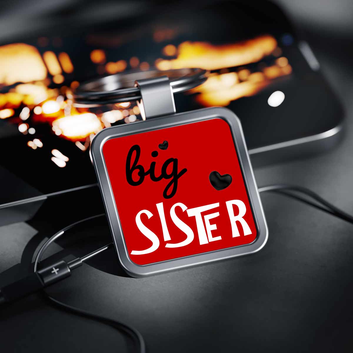 Big Sister Metal Keychain