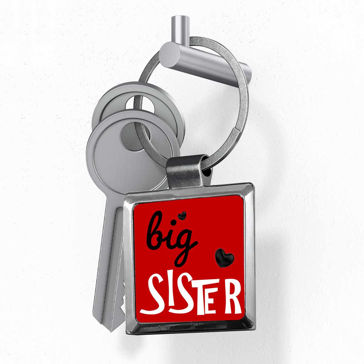 Big Sister Metal Keychain