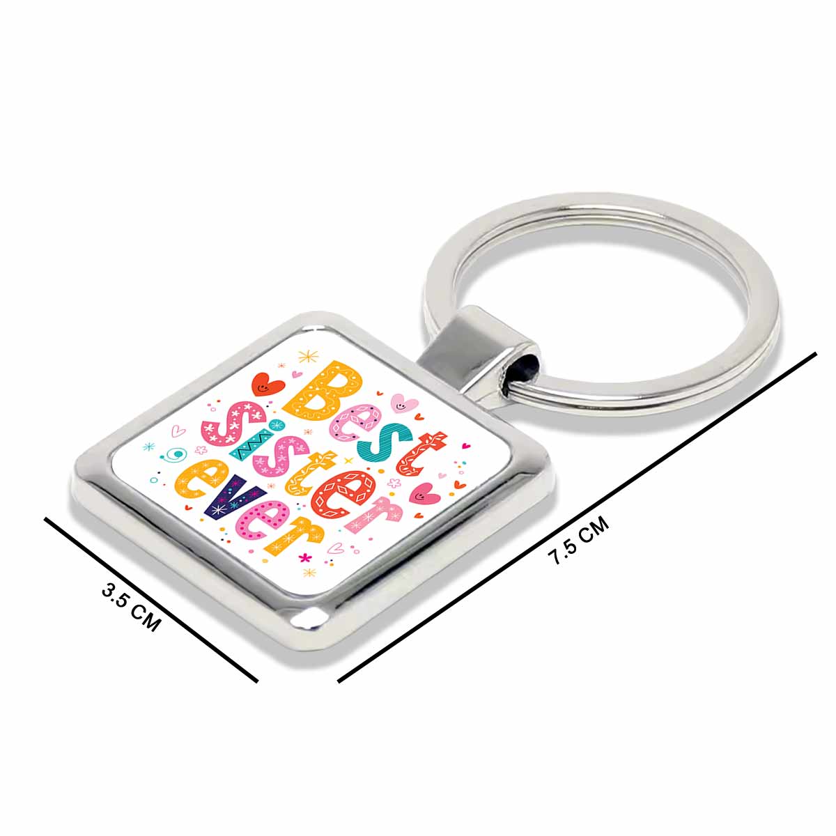 My Best Ever Sister Metal Keychain