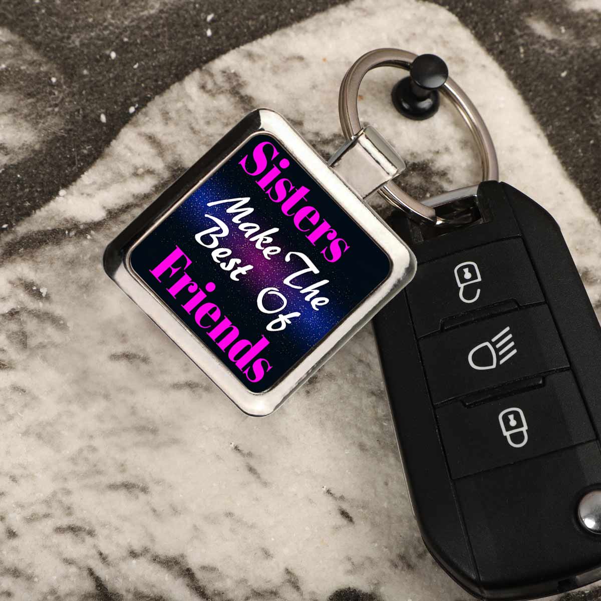Sisters make the Best of Friends Metal Keychain