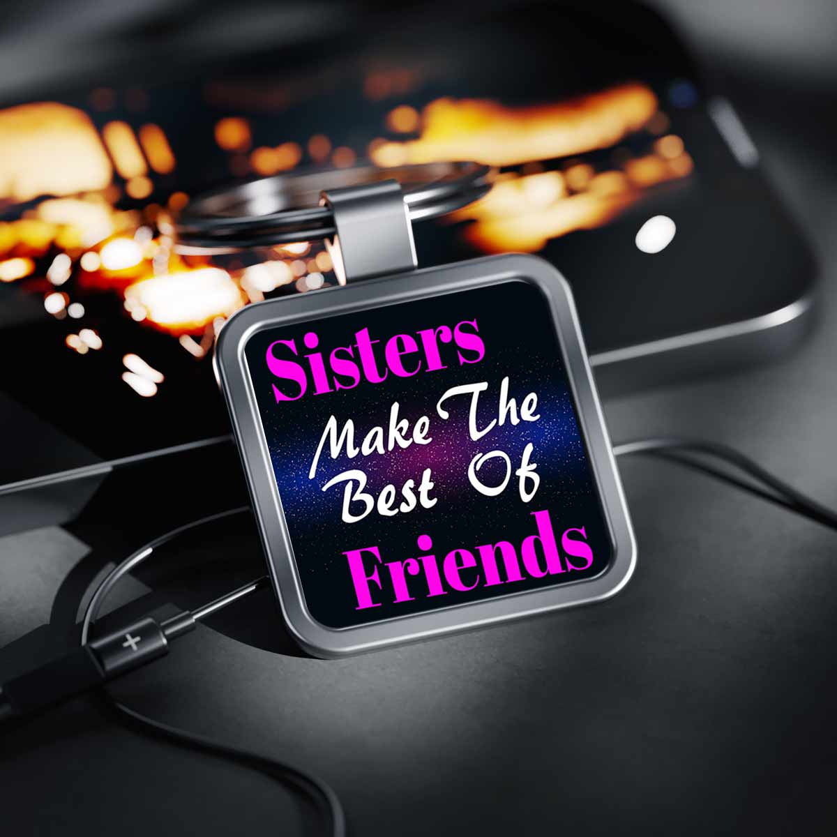Sisters make the Best of Friends Metal Keychain