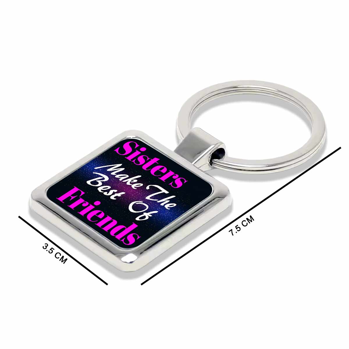 Sisters make the Best of Friends Metal Keychain