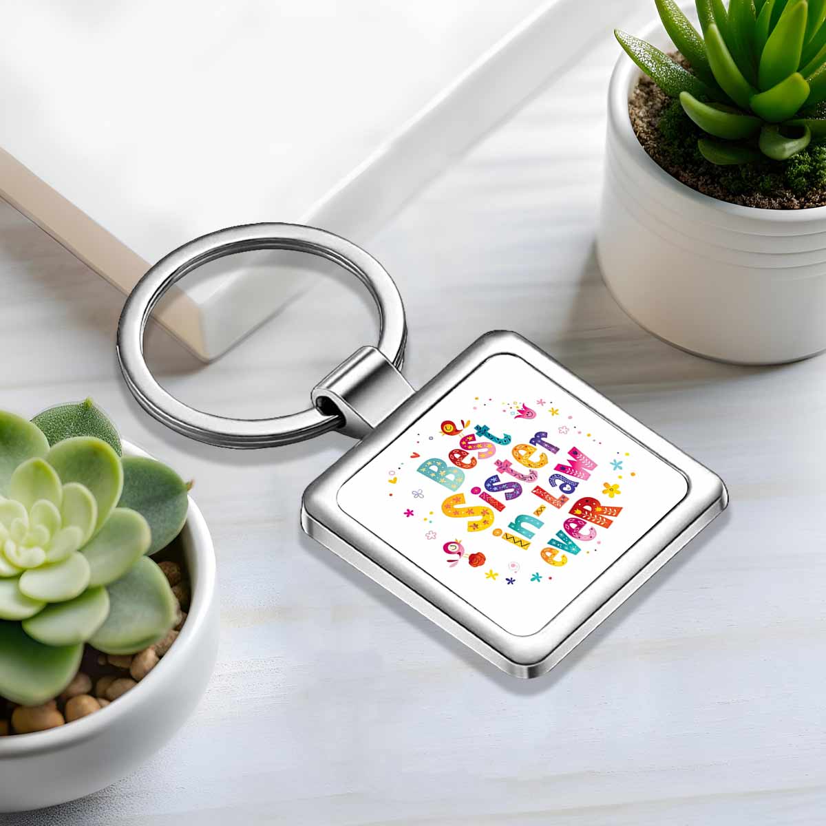 Best Sister in Law Metal Keychain