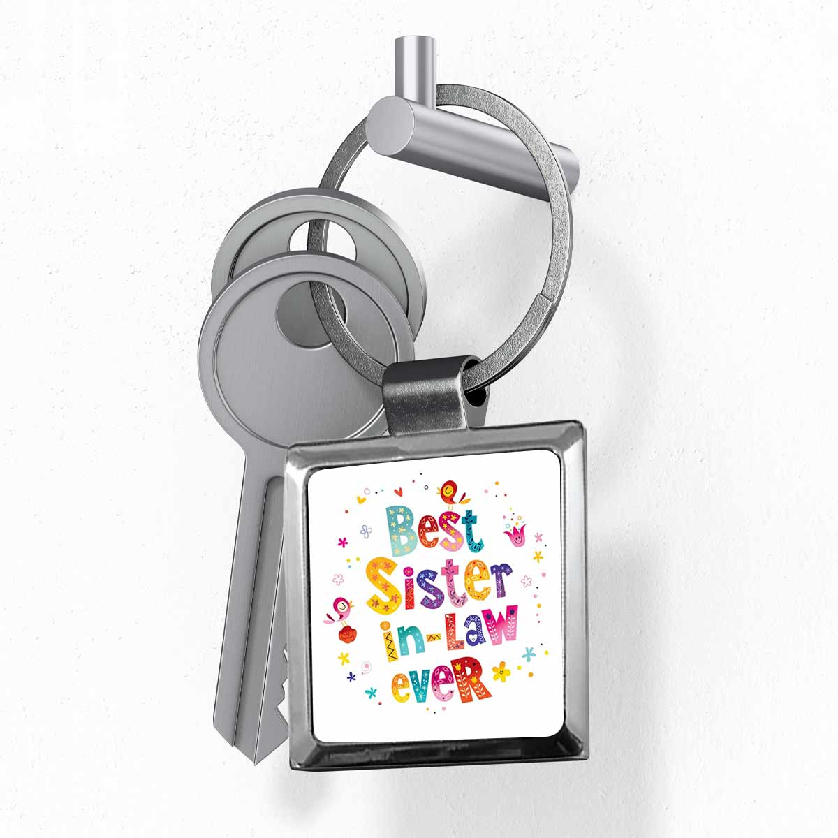 Best Sister in Law Metal Keychain