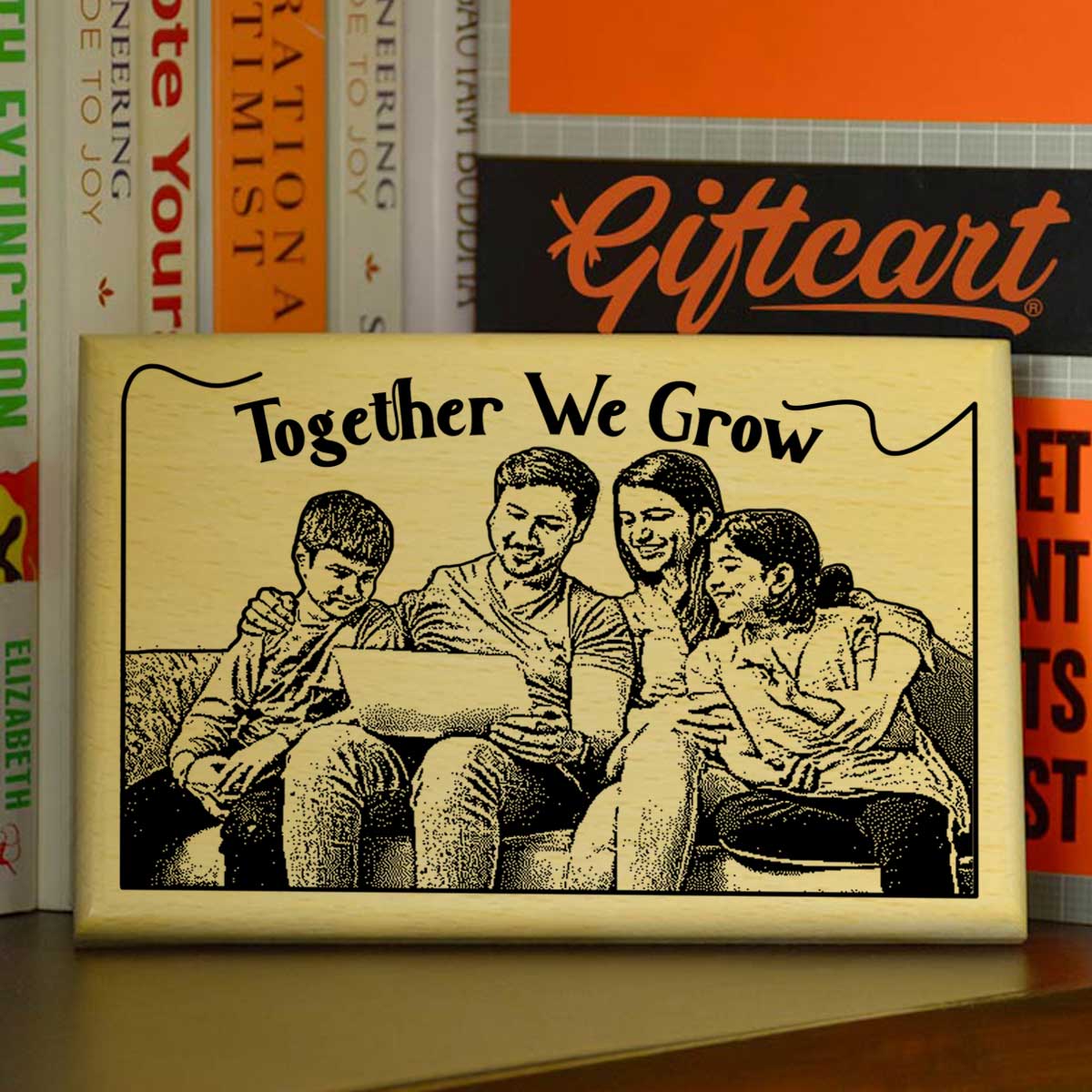 Personalised Wooden Family Plaque Photo Keepsake