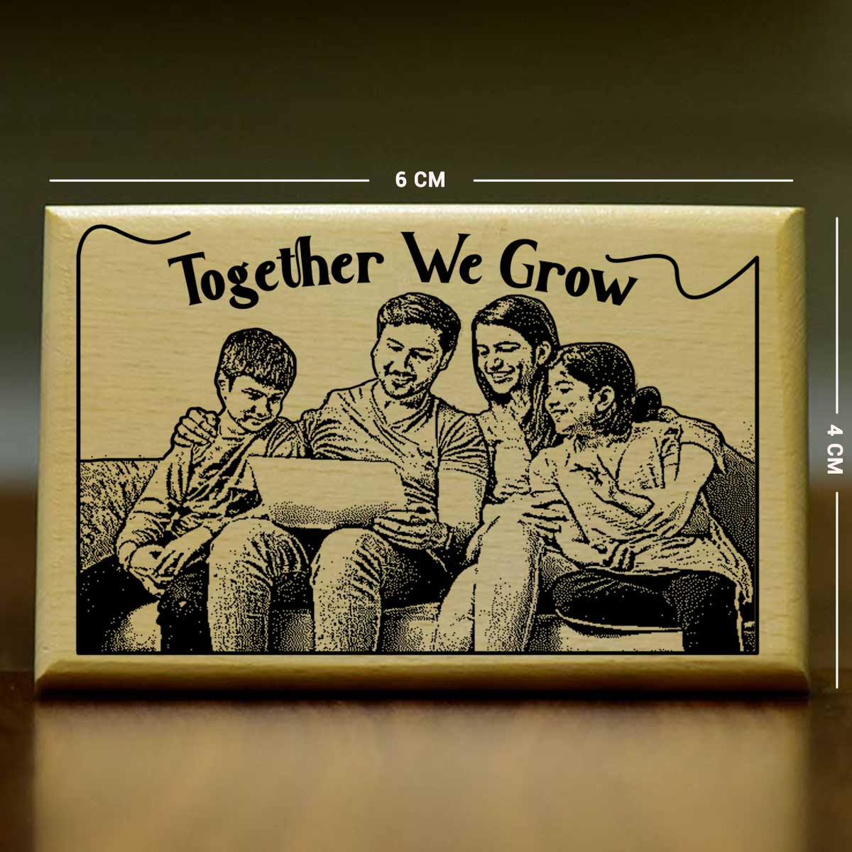 Personalised Wooden Family Plaque Photo Keepsake