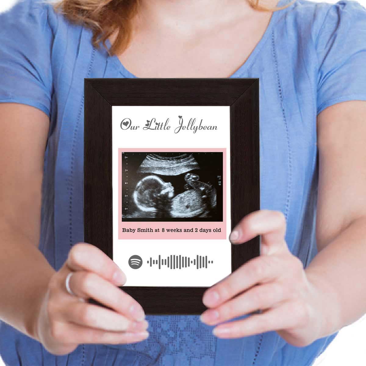 Personalised Baby Ultrasound Photo Frame – Our Little Jellybean