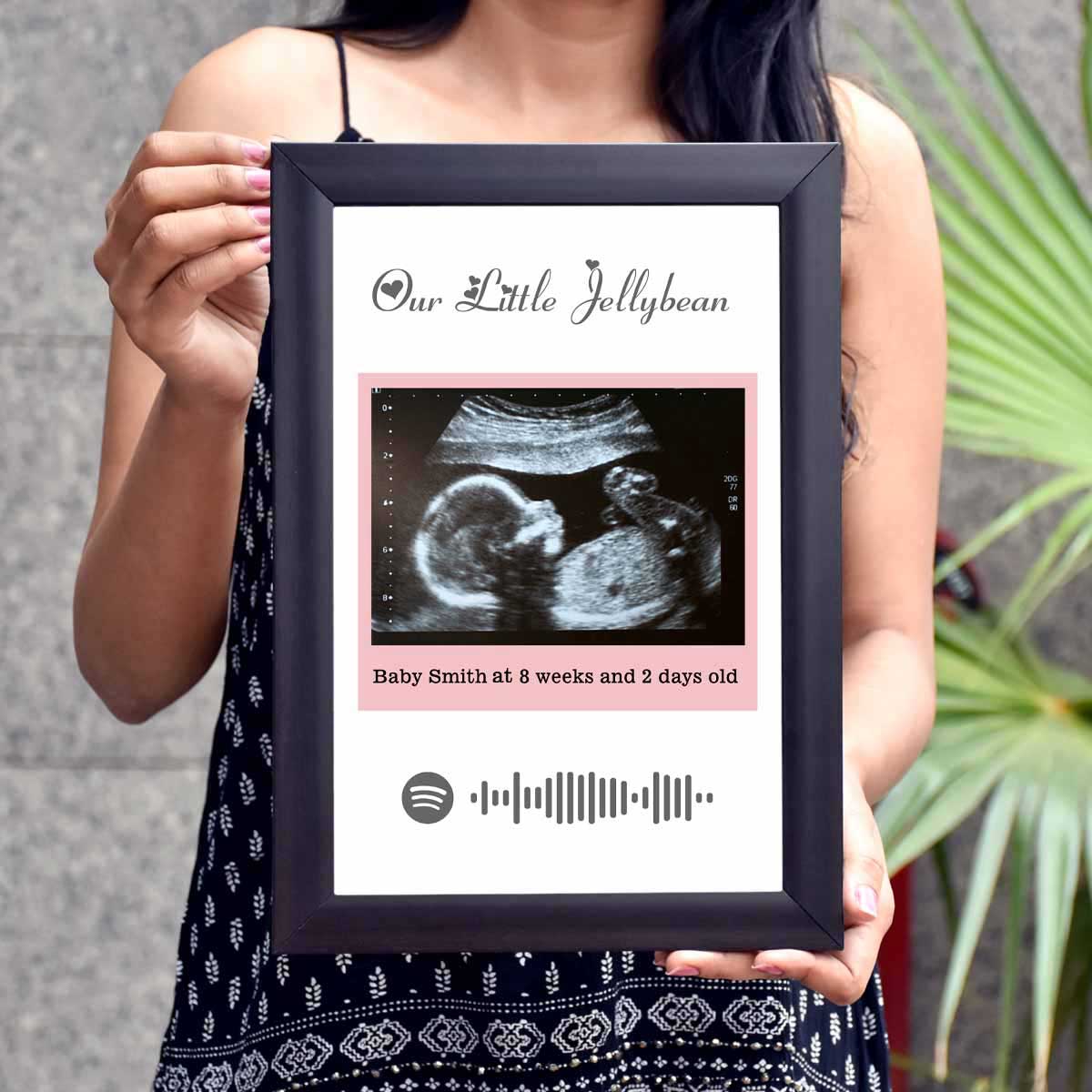Personalised Baby Ultrasound Photo Frame – Our Little Jellybean