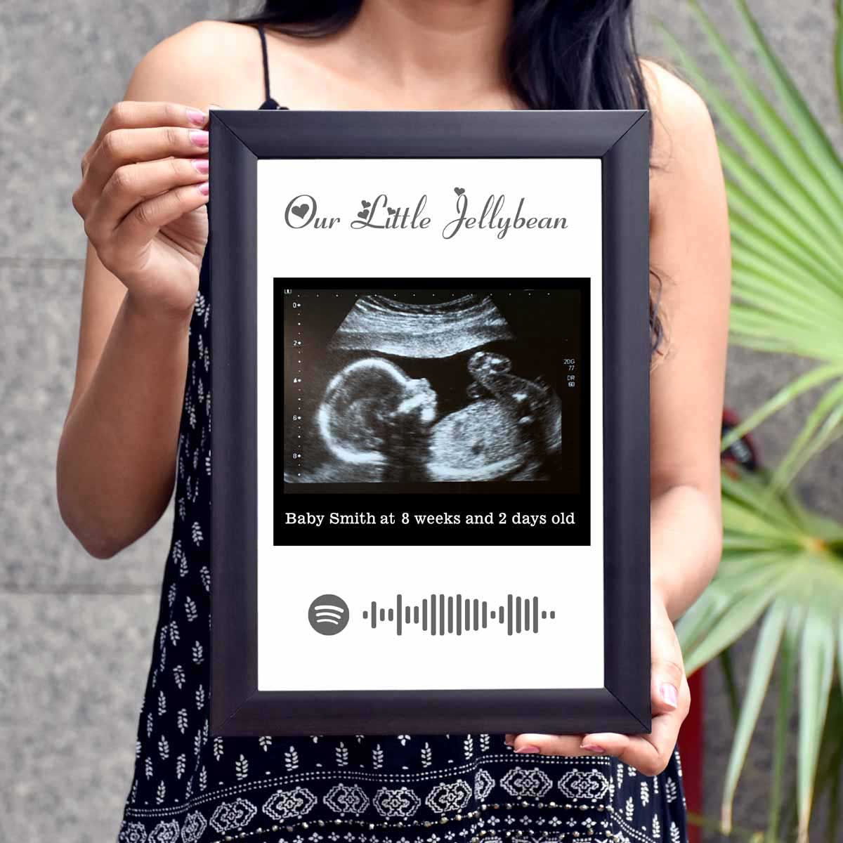 Personalised Baby Ultrasound Photo Frame – Our Little Jellybean
