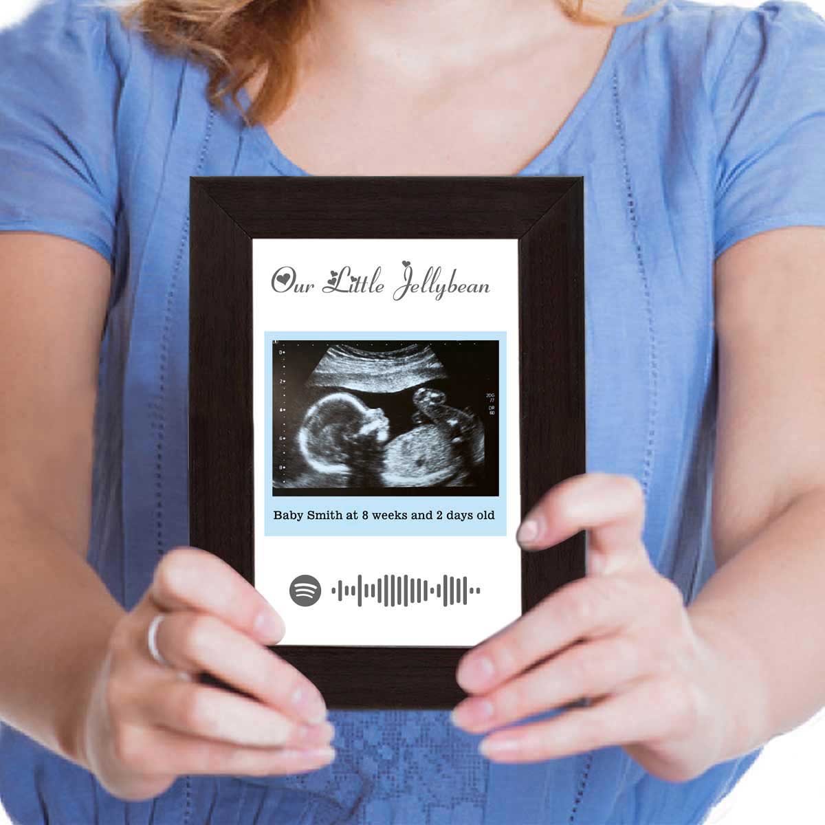 Personalised Baby Ultrasound Photo Frame – Our Little Jellybean