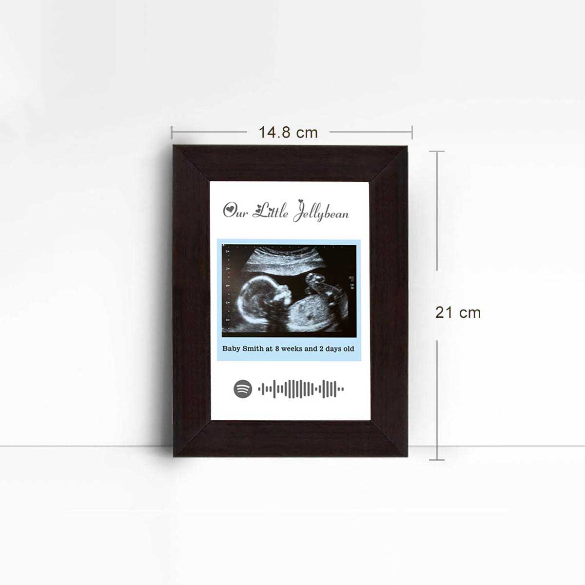 Personalised Baby Ultrasound Photo Frame – Our Little Jellybean