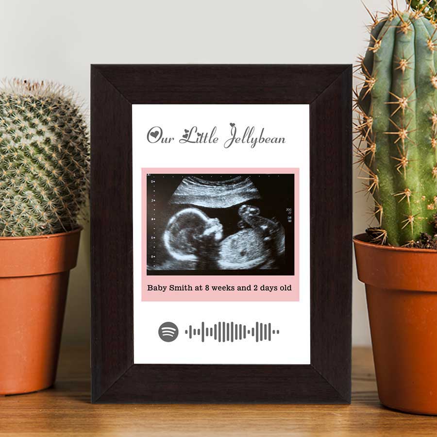 Personalised Baby Ultrasound Photo Frame – Our Little Jellybean