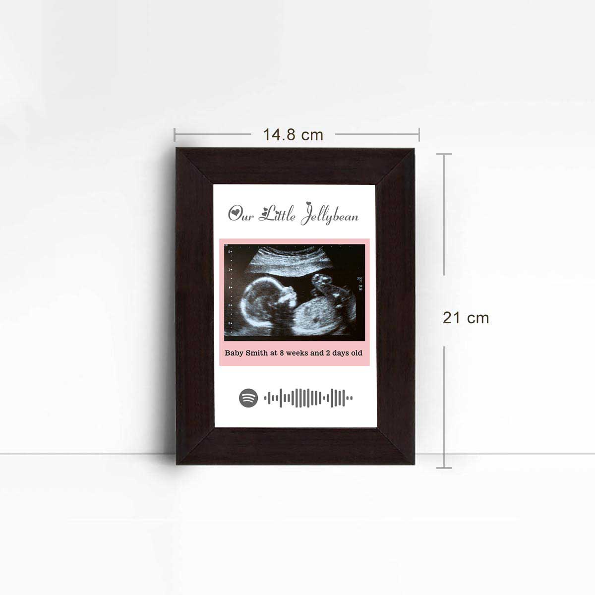 Personalised Baby Ultrasound Photo Frame – Our Little Jellybean