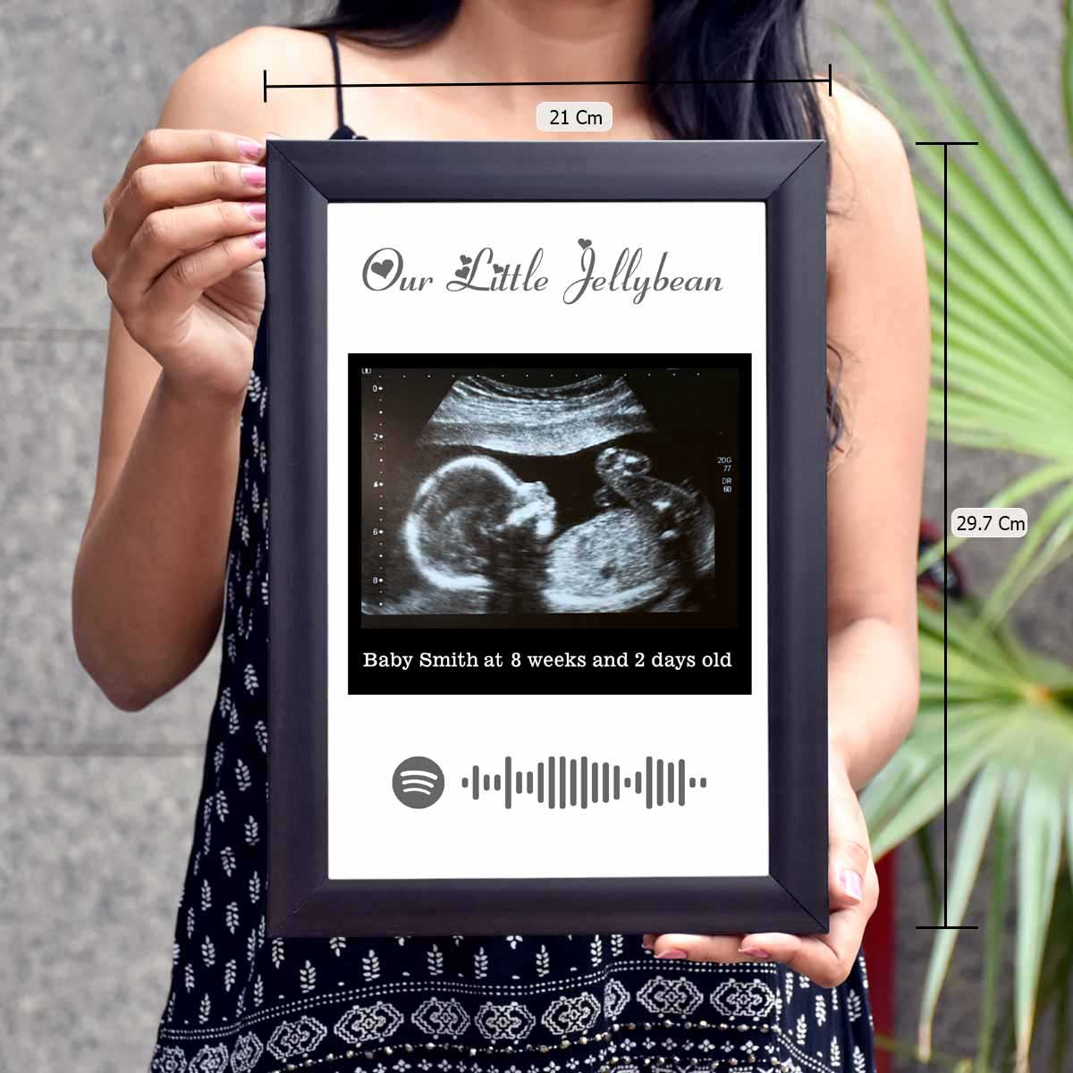 Personalised Baby Ultrasound Photo Frame – Our Little Jellybean