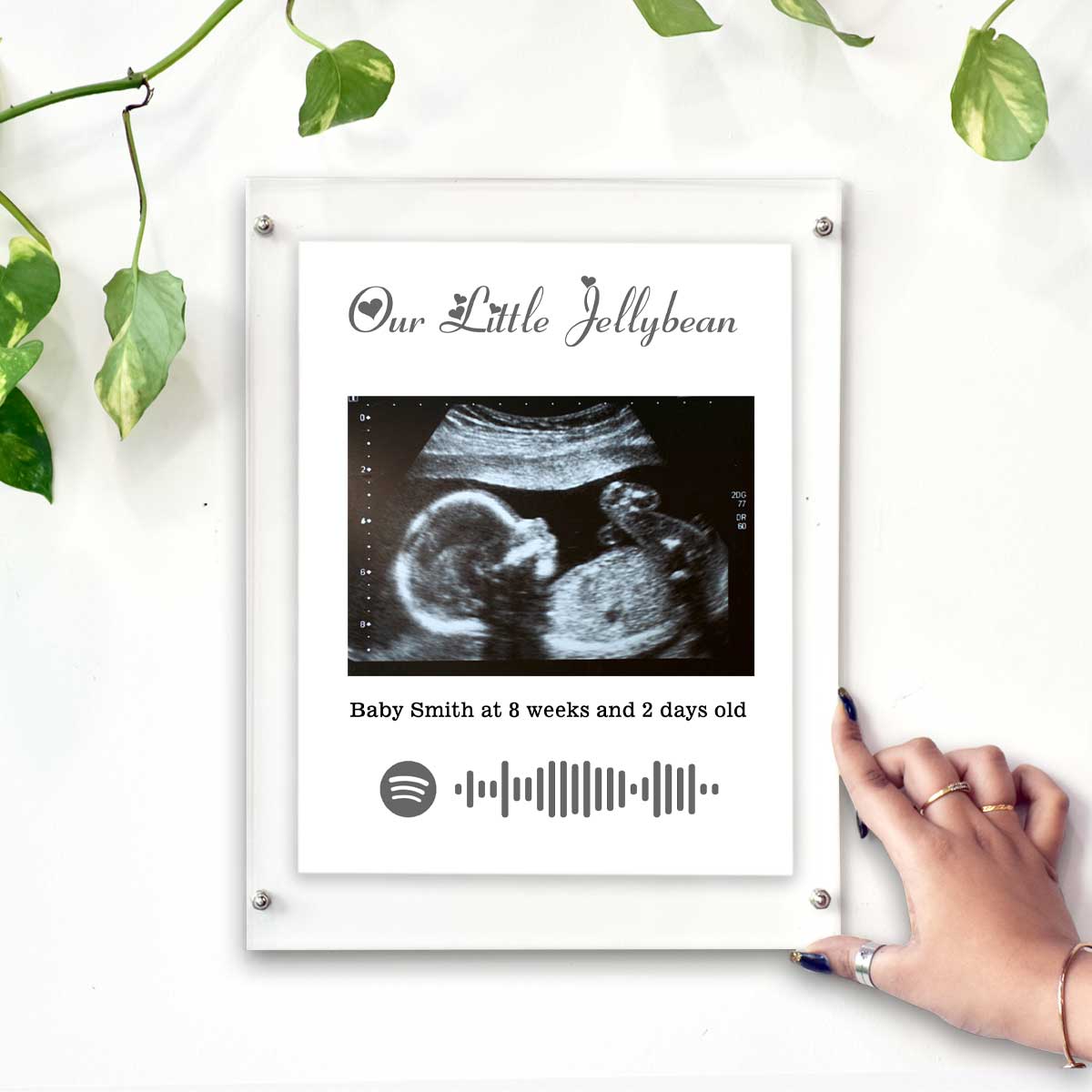 Personalised Baby Ultrasound Photo Frame – Our Little Jellybean