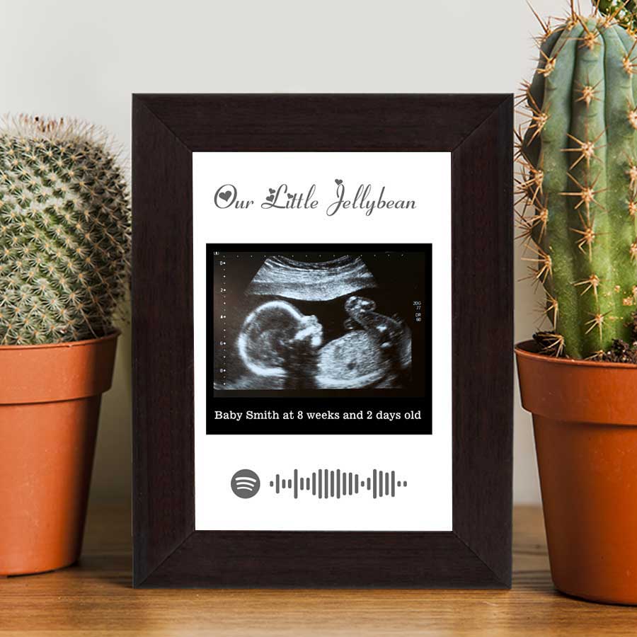 Personalised Baby Ultrasound Photo Frame – Our Little Jellybean