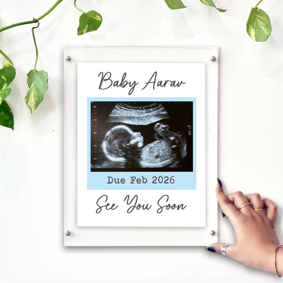 Personalised Framed Poster – See You Soon Baby Ultrasound Keepsake