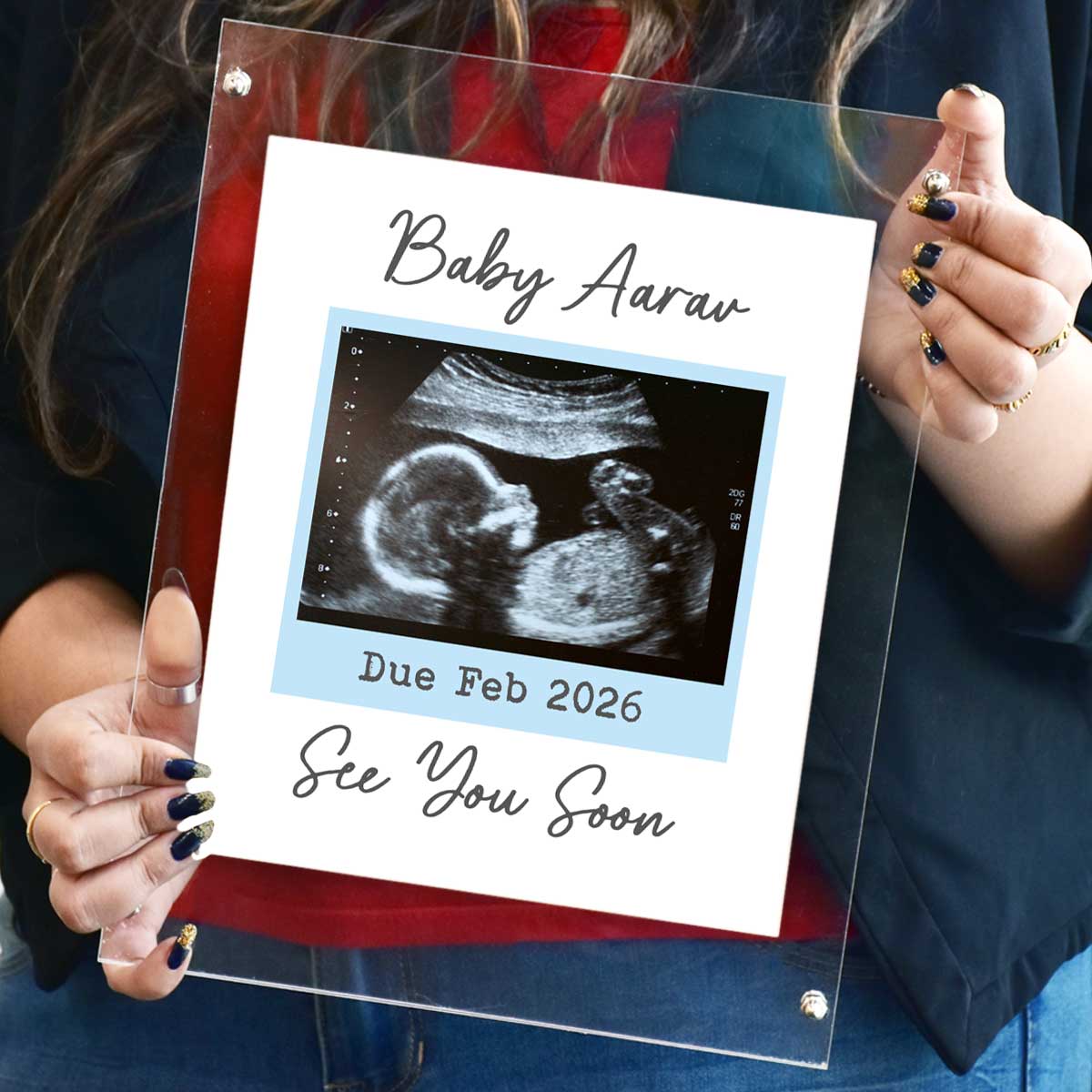 Personalised Framed Poster – See You Soon Baby Ultrasound Keepsake
