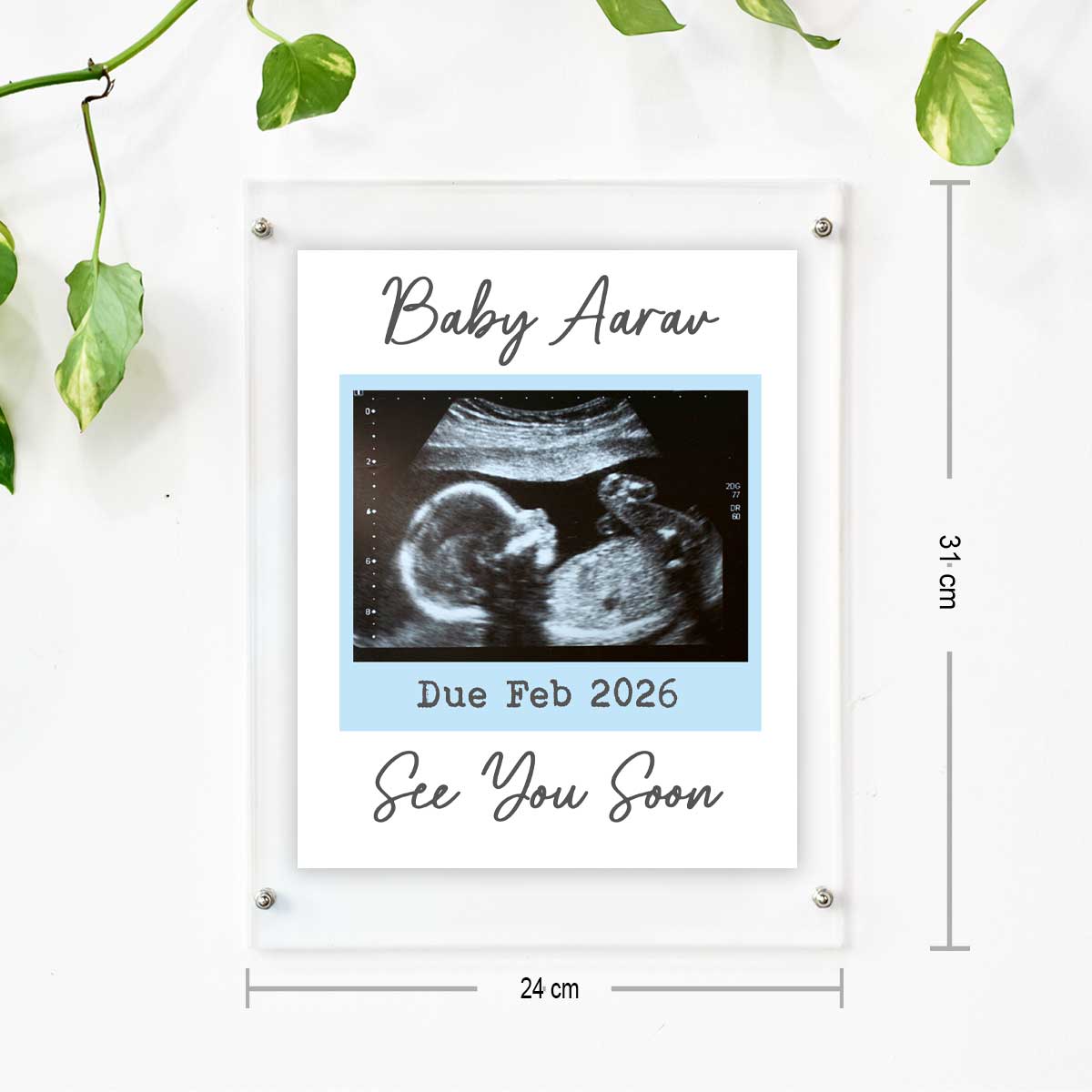 Personalised Framed Poster – See You Soon Baby Ultrasound Keepsake