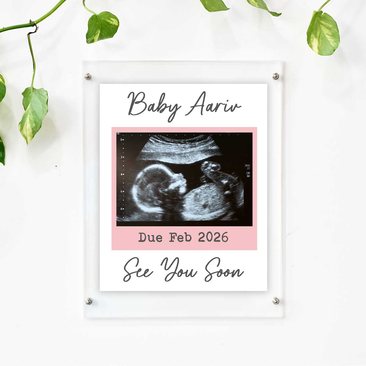 Personalised Framed Poster – See You Soon Baby Ultrasound Keepsake