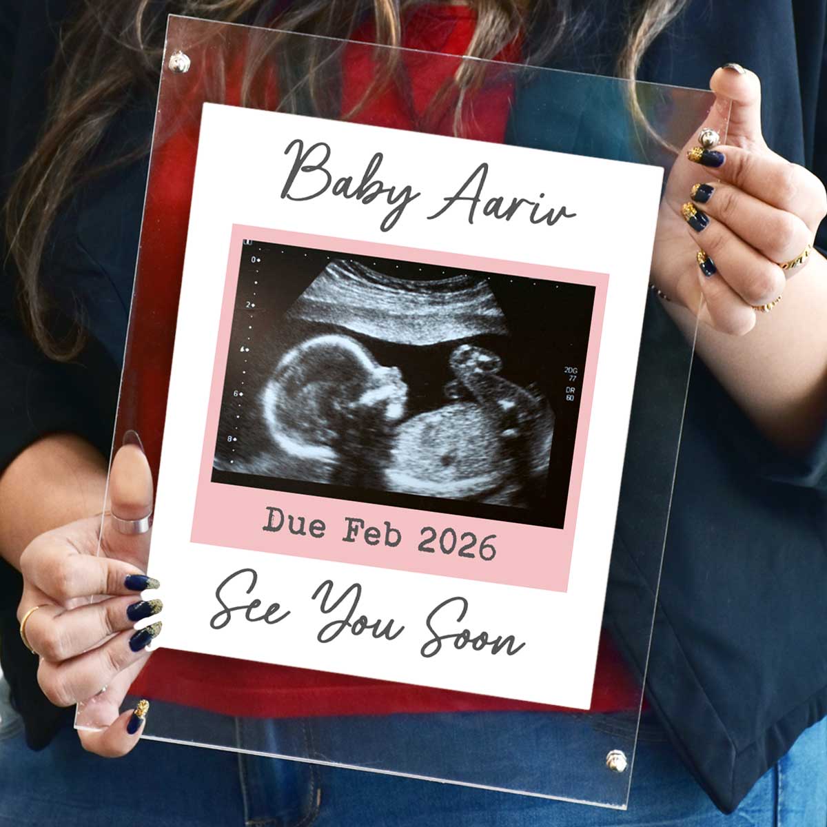 Personalised Framed Poster – See You Soon Baby Ultrasound Keepsake