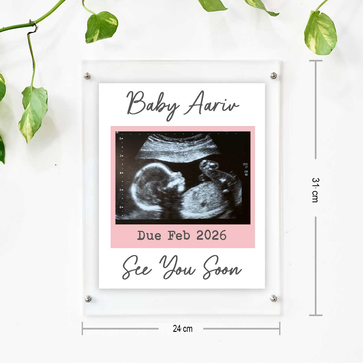 Personalised Framed Poster – See You Soon Baby Ultrasound Keepsake