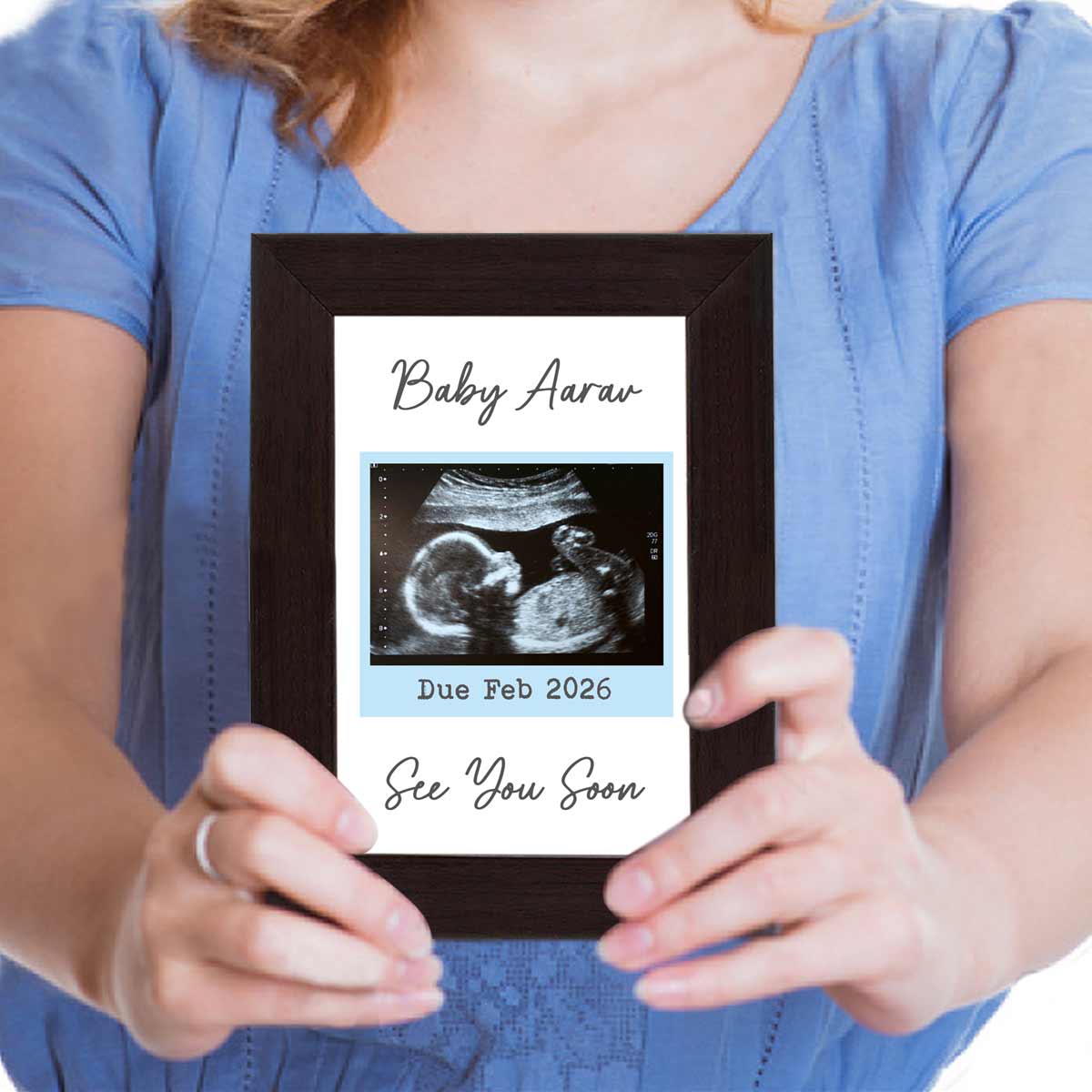 Personalised Framed Poster – See You Soon Baby Ultrasound Keepsake