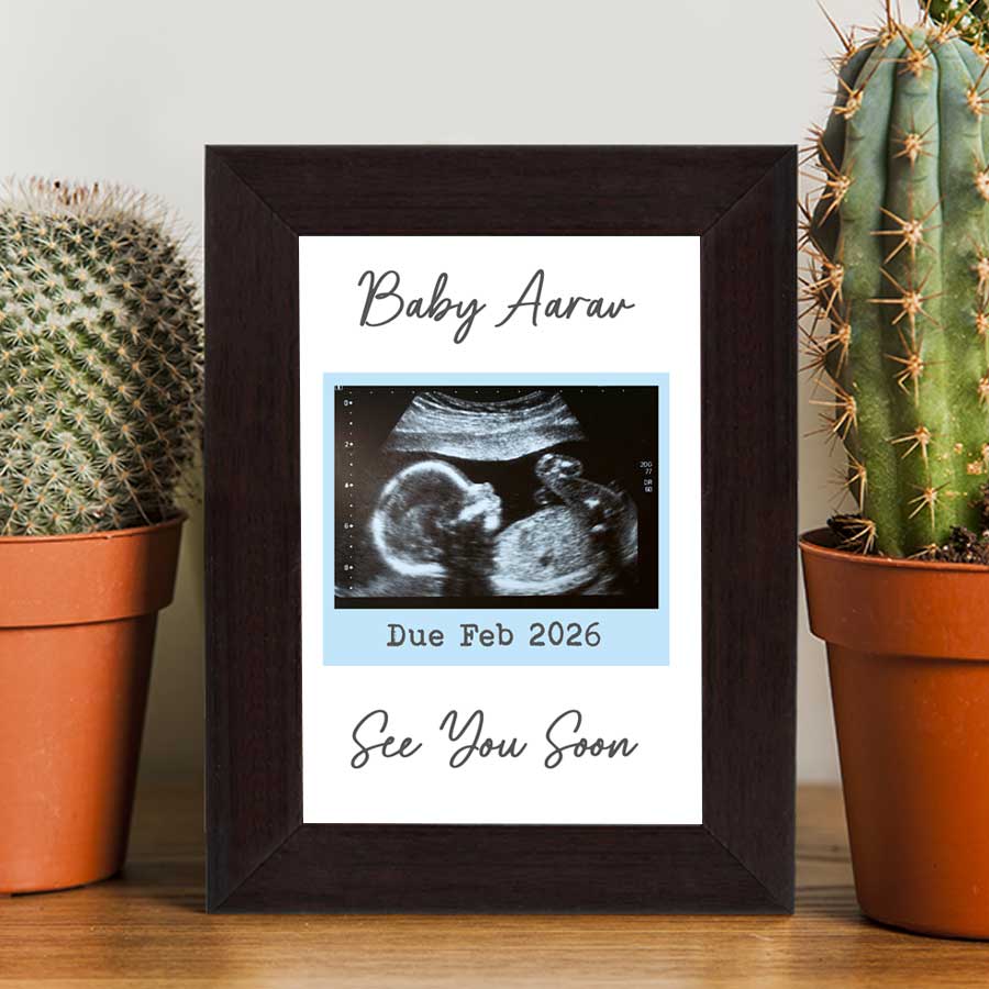 Personalised Framed Poster – See You Soon Baby Ultrasound Keepsake