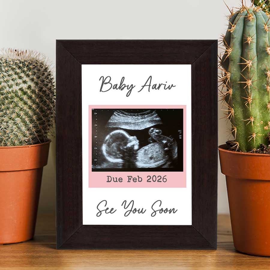 Personalised Framed Poster – See You Soon Baby Ultrasound Keepsake