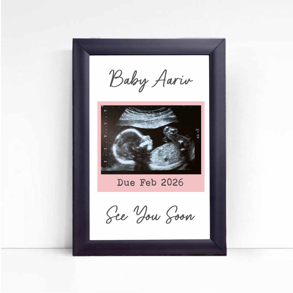 Personalised Framed Poster – See You Soon Baby Ultrasound Keepsake