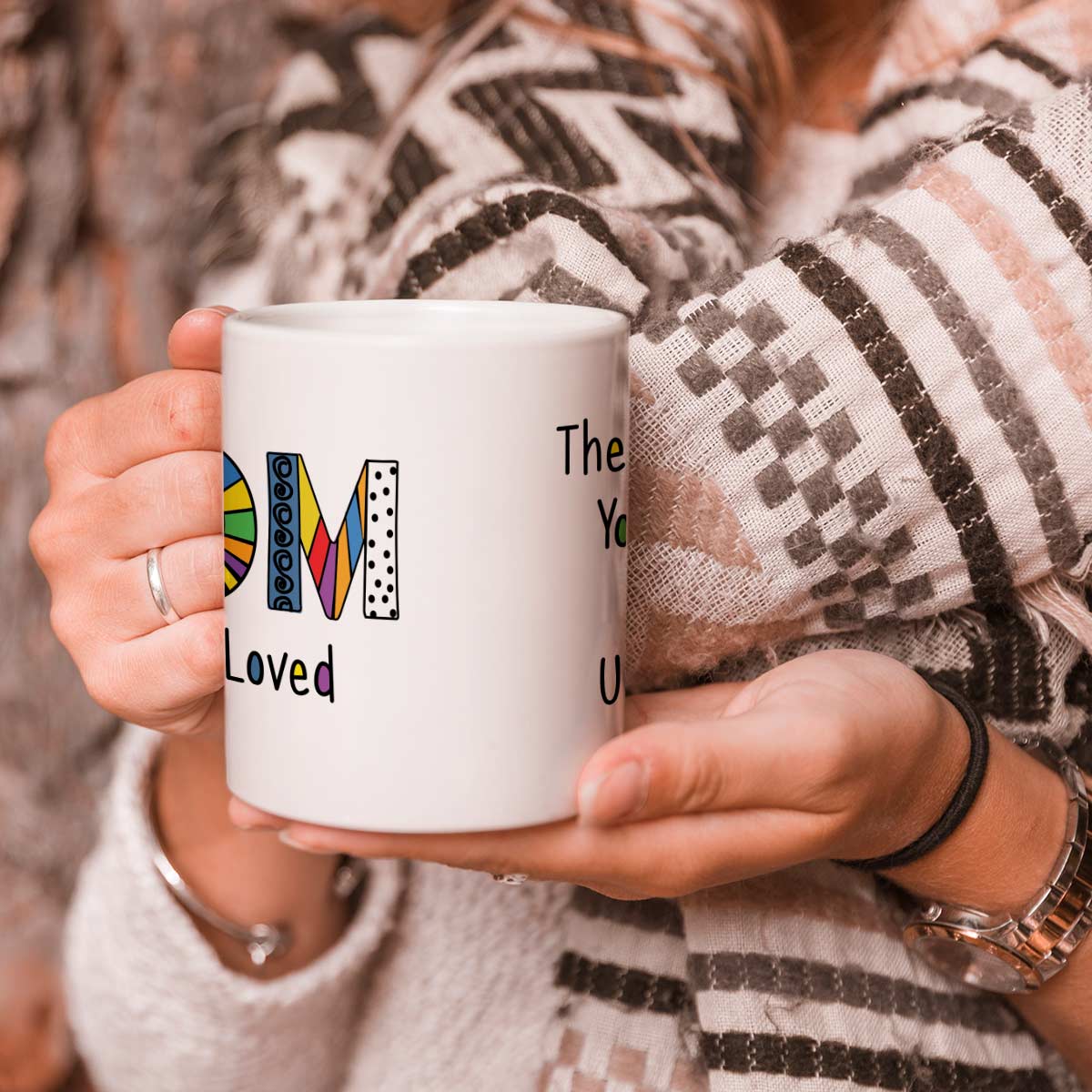 Mom You Are Loved Printed Coffee Mug Gift For Mom