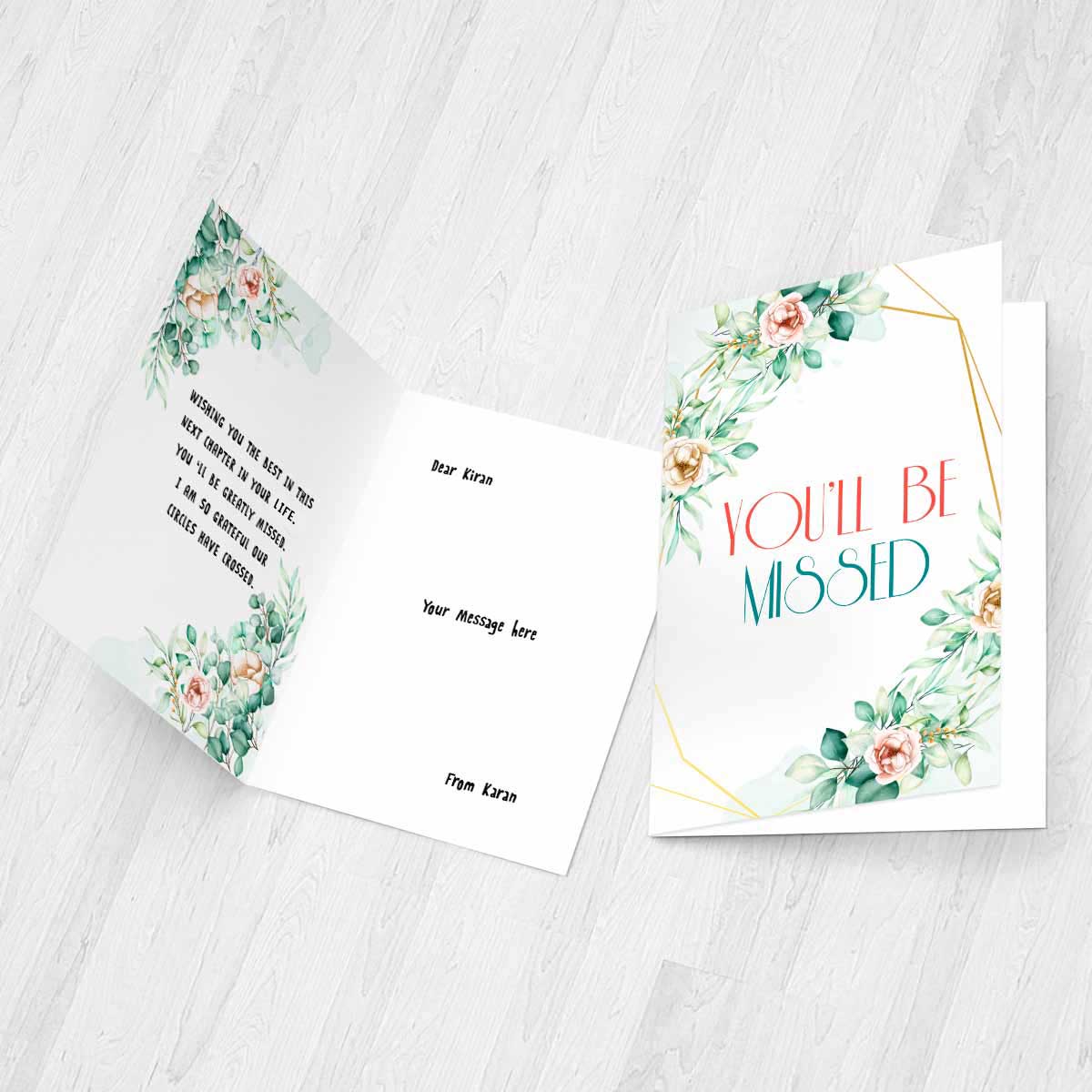 Personalised You'll Be Missed Card-2