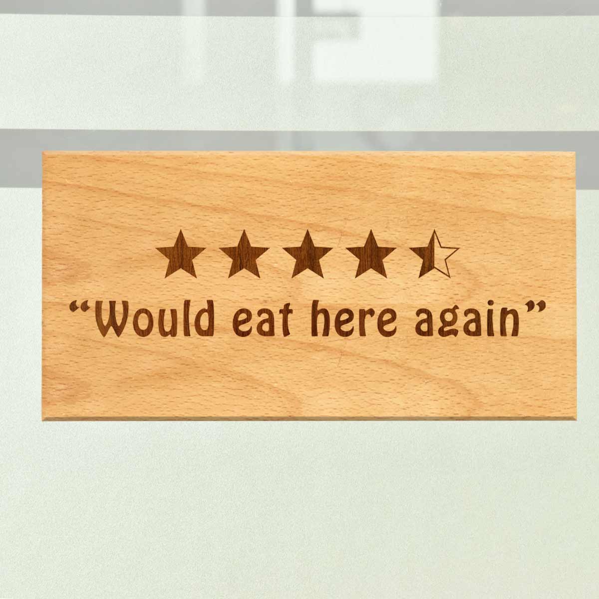 Would eat here again Door Sign