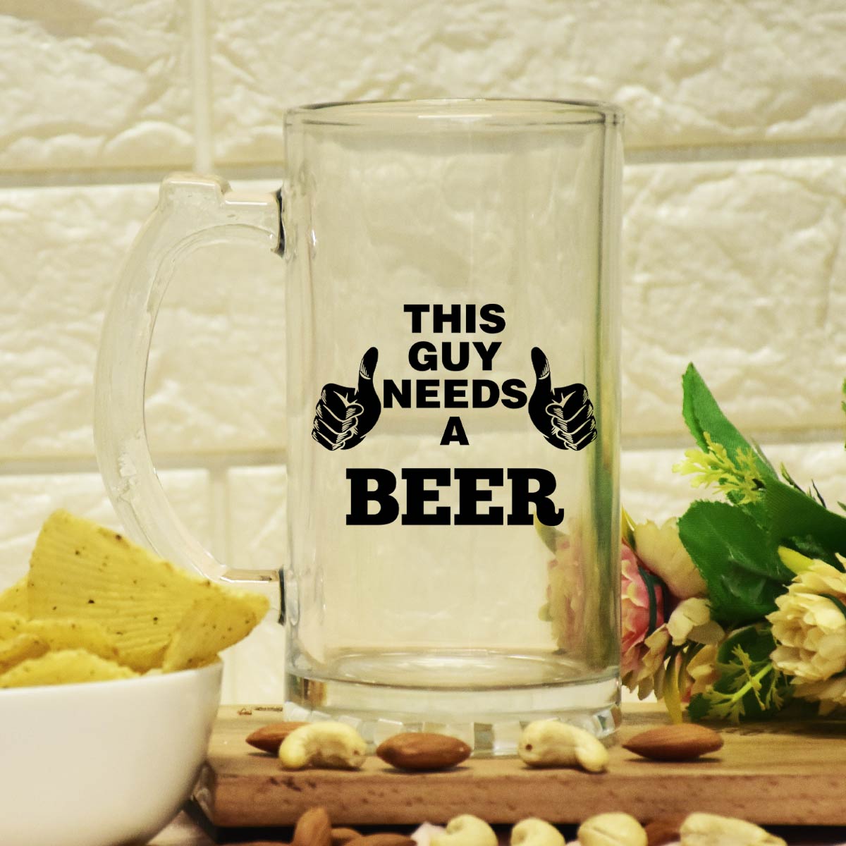 This Guy Needs A Beer Frosted Beer Mug