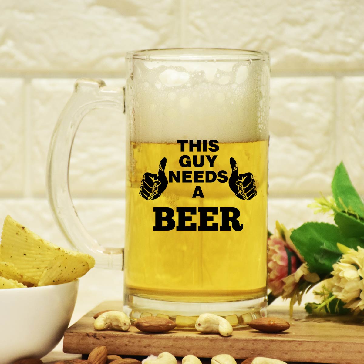 This Guy Needs A Beer Frosted Beer Mug