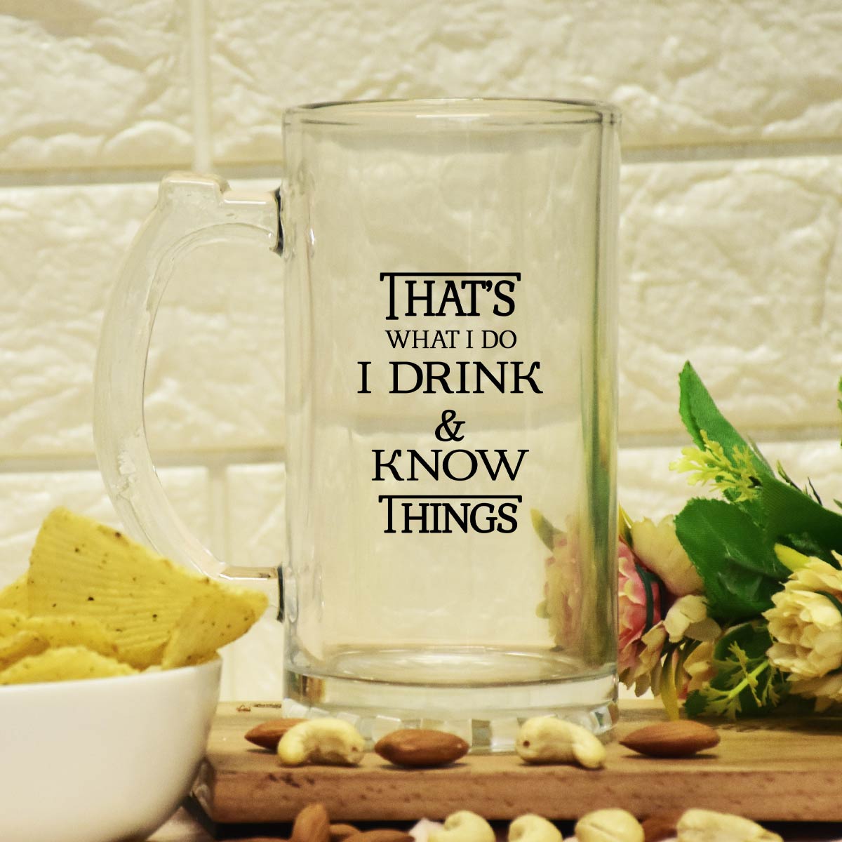 That's What I Do I Drink & Know Things Frosted Beer Mug