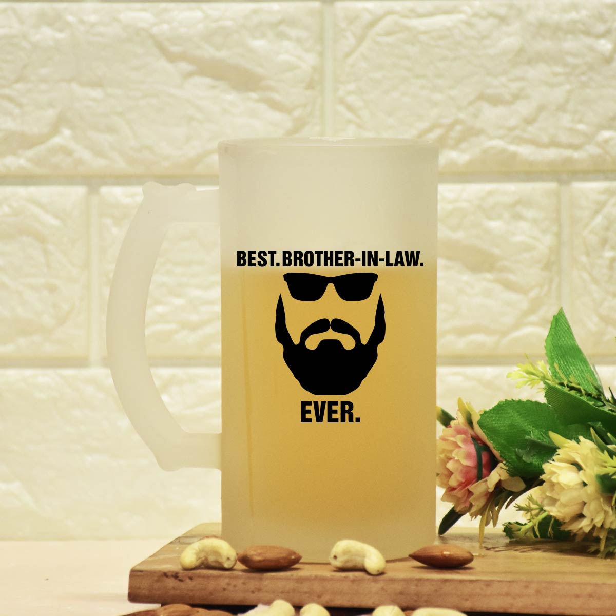 Best Brother In Law Ever Frosted Beer Mug