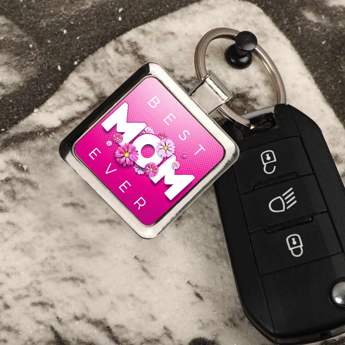 Best Mom Square Metal Keychain Gift For Mom 5