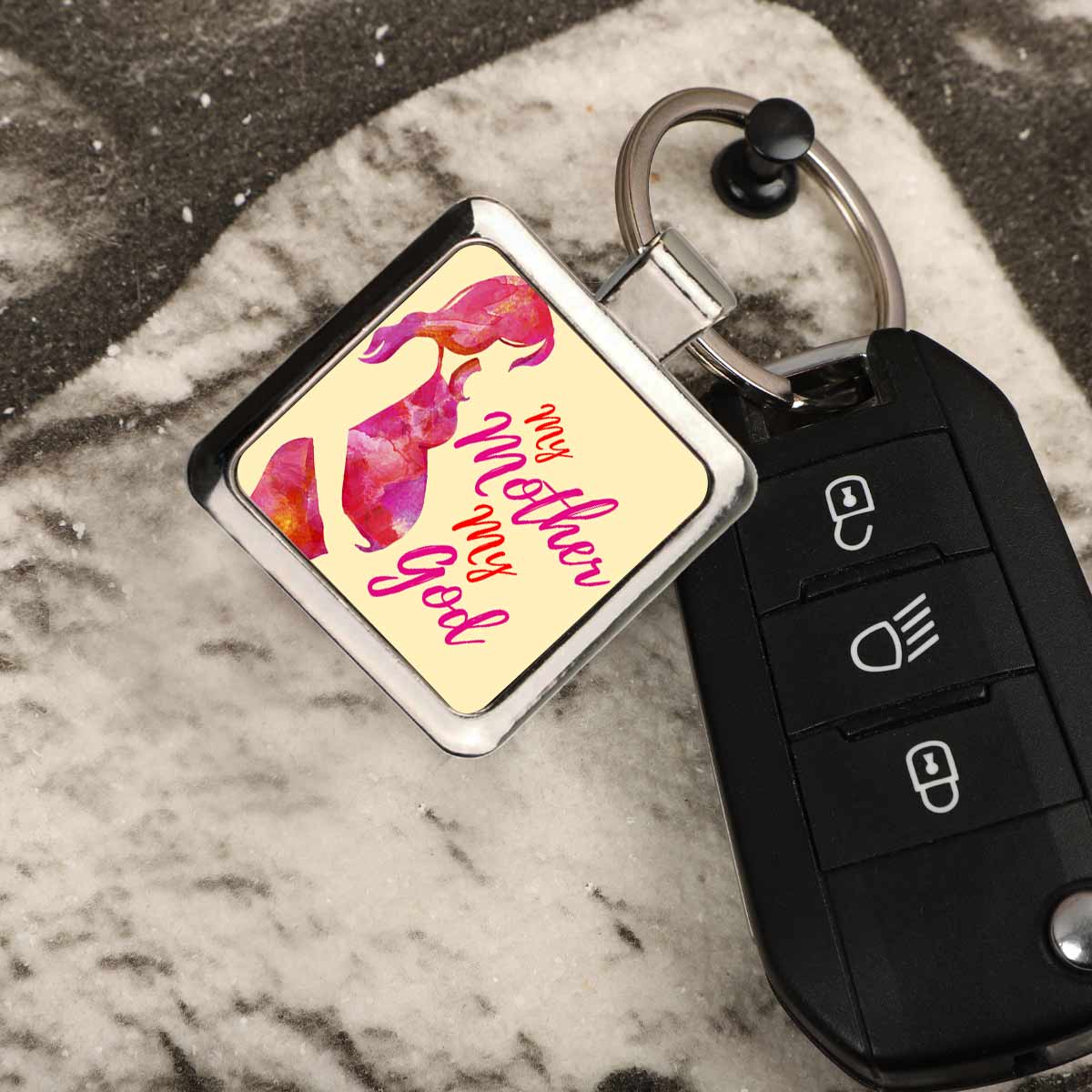 My Mother My God Square Metal Keychain Gift For Mom 5