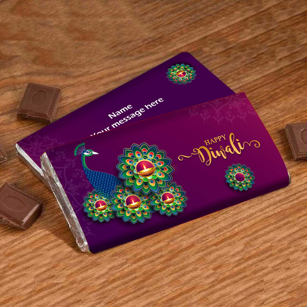 Personalised Happy Diwali - Diwali Radiance Choco Bar-1