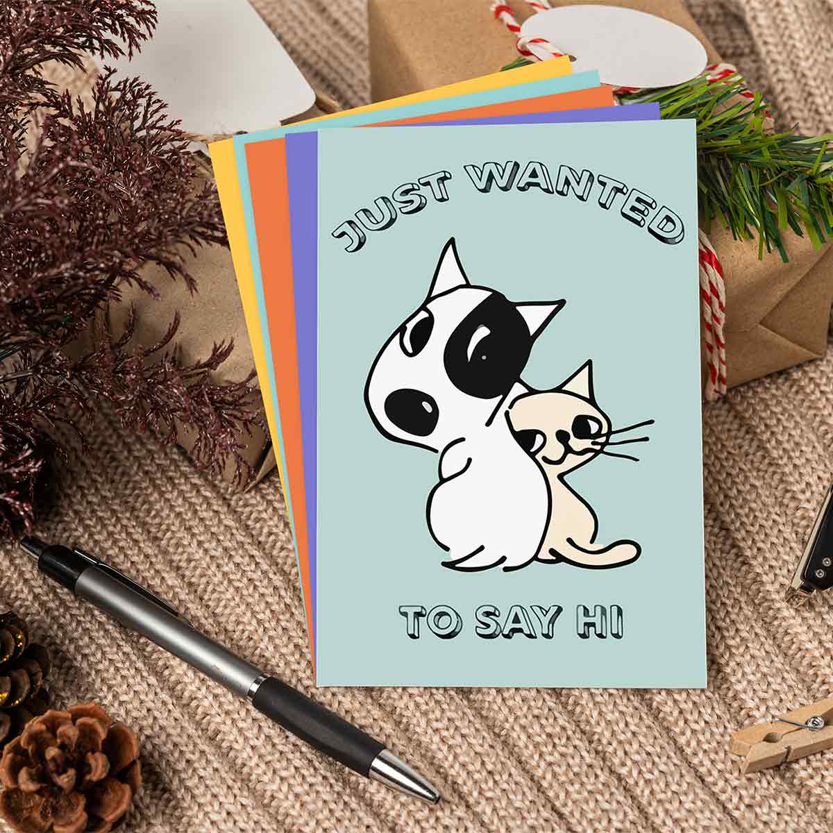 Cute Animal Thinking of You 12 Cards-3