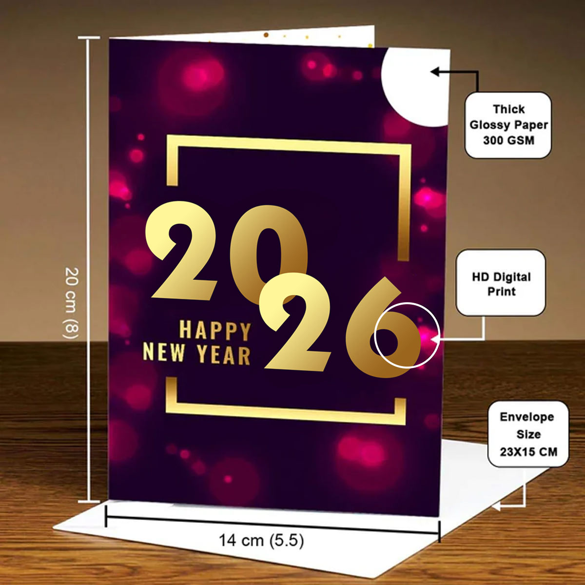 Happy New Year 2025 Greeting Card