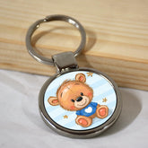 Teddy Day Special Round Metal Keychain-1