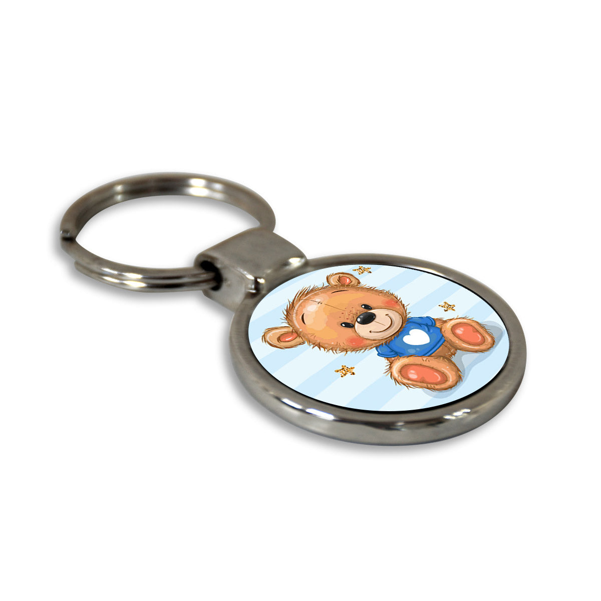 Teddy Day Special Round Metal Keychain-2