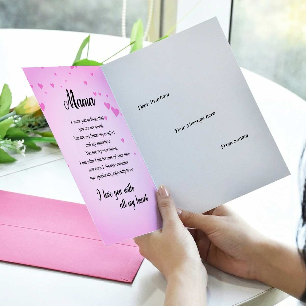 Personalized Love You Mom Mother's Day Greeting Card For Mom