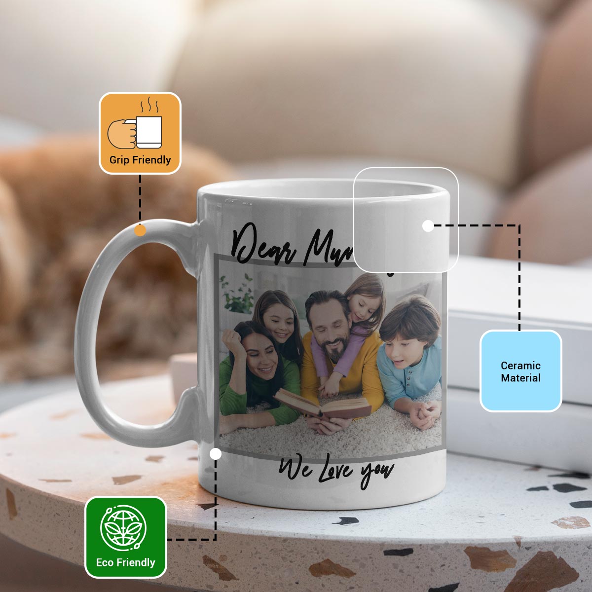 Personalized Love Photo Family Coffee Mug For Couples-4