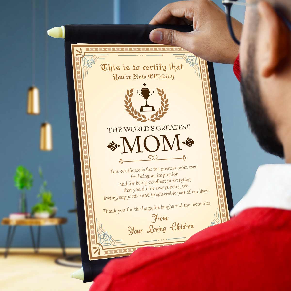 The Worlds Greatest Mom Certificate Scroll-3